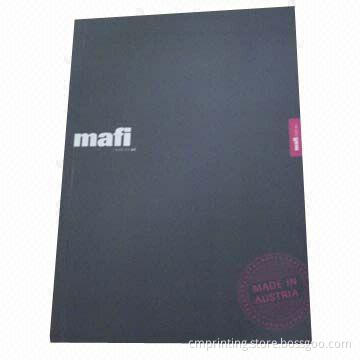 Softcover book printing, 200gsm white ivory paper, two Pantone, die-cutting for cover